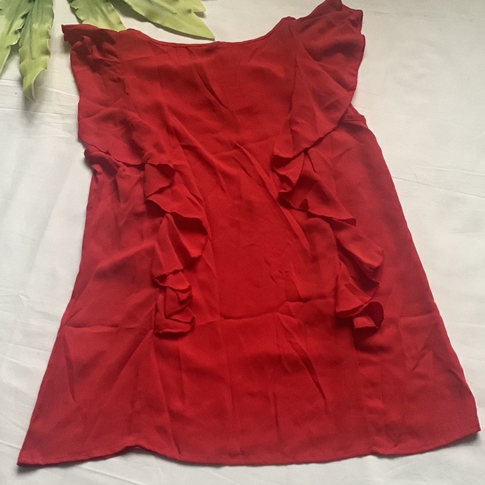 🌺nwt Meaneor Ruffle Sleeveless Top🌺 - Picture 5 of 6